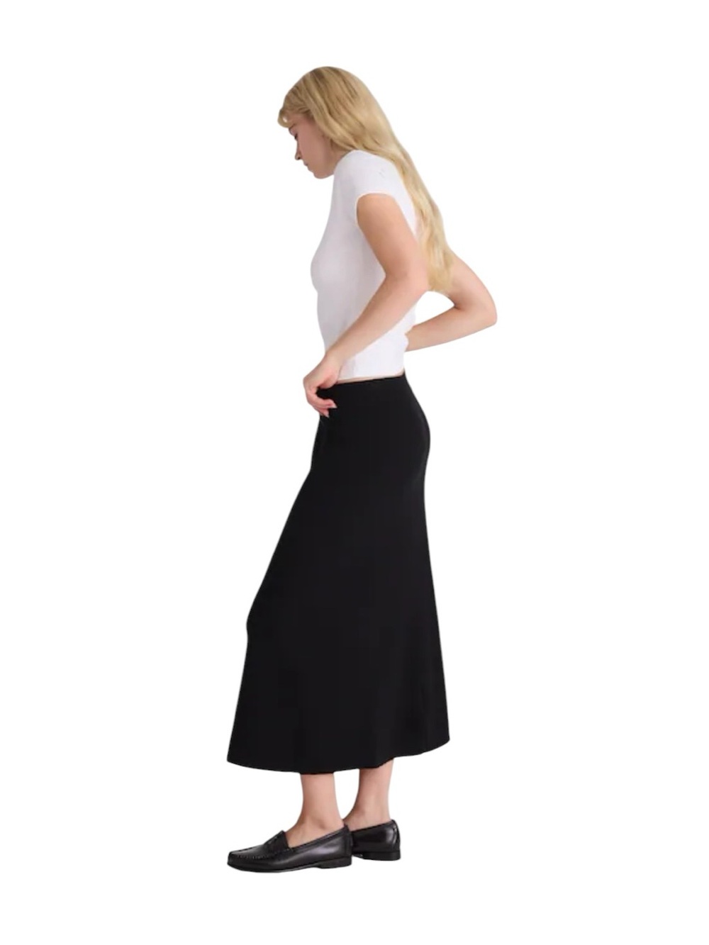 Madewell Merino Wool-Blend Maxi Skirt in Black - Picture 2 of 9